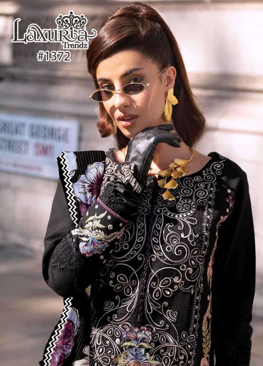 Laxuria Trends 1372 latest Embroidered Designer Georgette Readymade Collection view 4