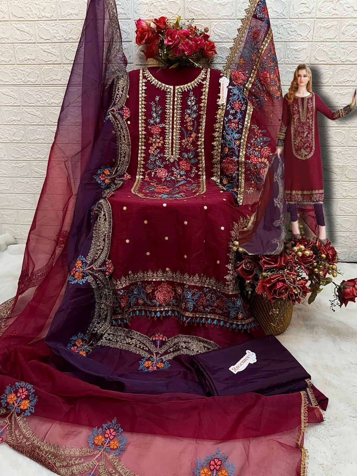 Fepic Rosemeen C-1768 Organza Embroidered Suit