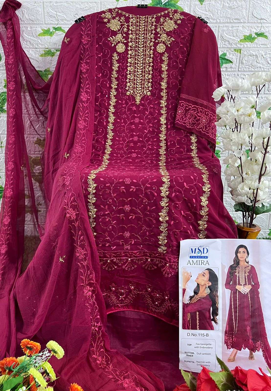MSD Designer Amira Fancy Eid Collection pakistani Suit 2024 view 7
