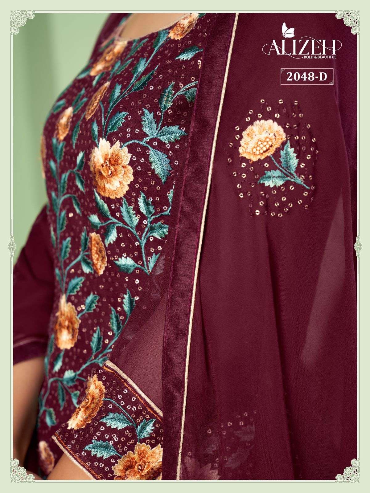 Alizeh Zaida Vol 10 Party Wear Sharara Salwar Kameez New Collection view 8