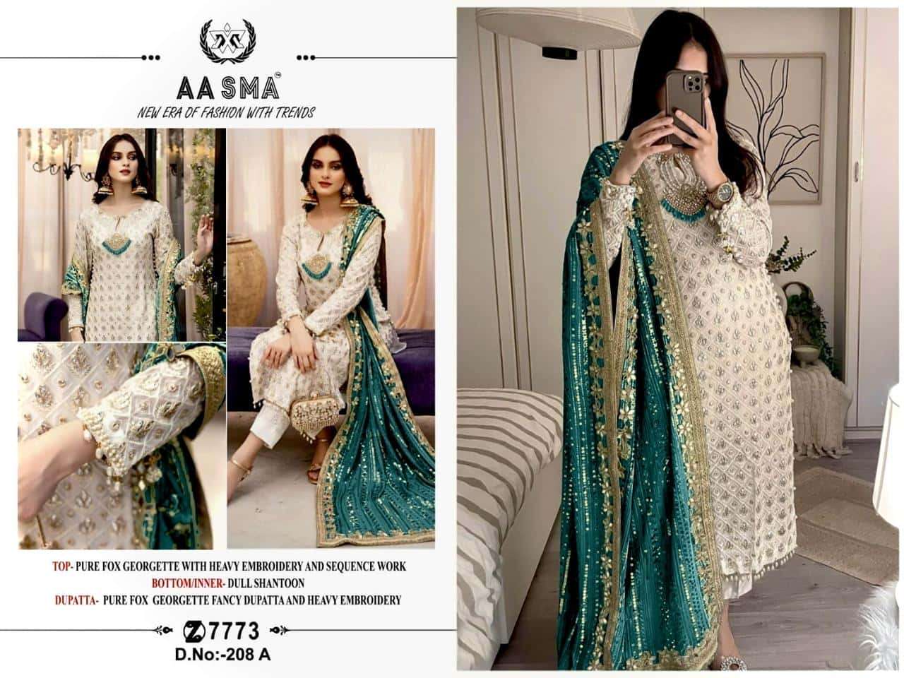 Aasma 208 Colors Exclusive Latest New Designer Pakistani Salwar Suit Wholesalers view 11