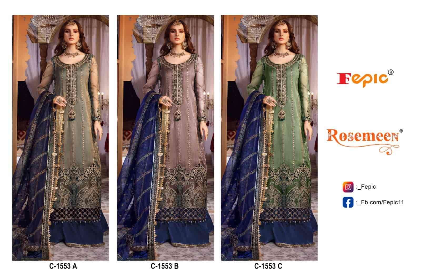 Fepic C 1553 Colors Pakistani Party Wear Suit Wholasaler view 4