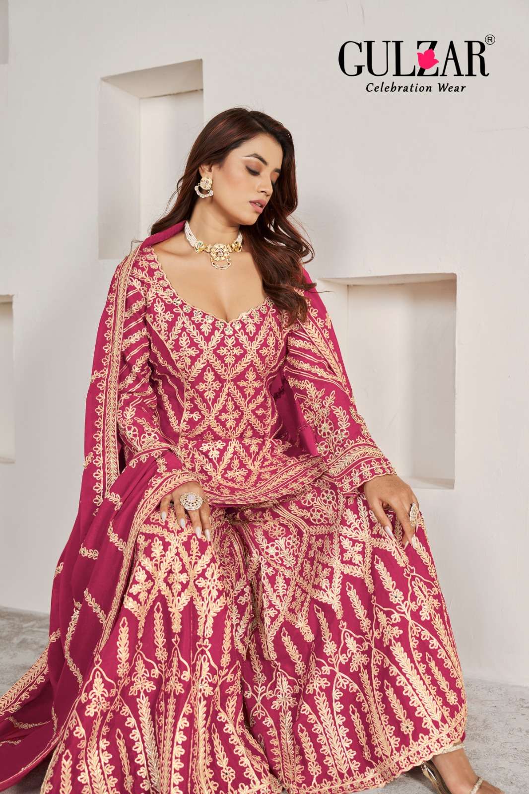 Gulzar Gotakari Designer Palazzo Suit view 8