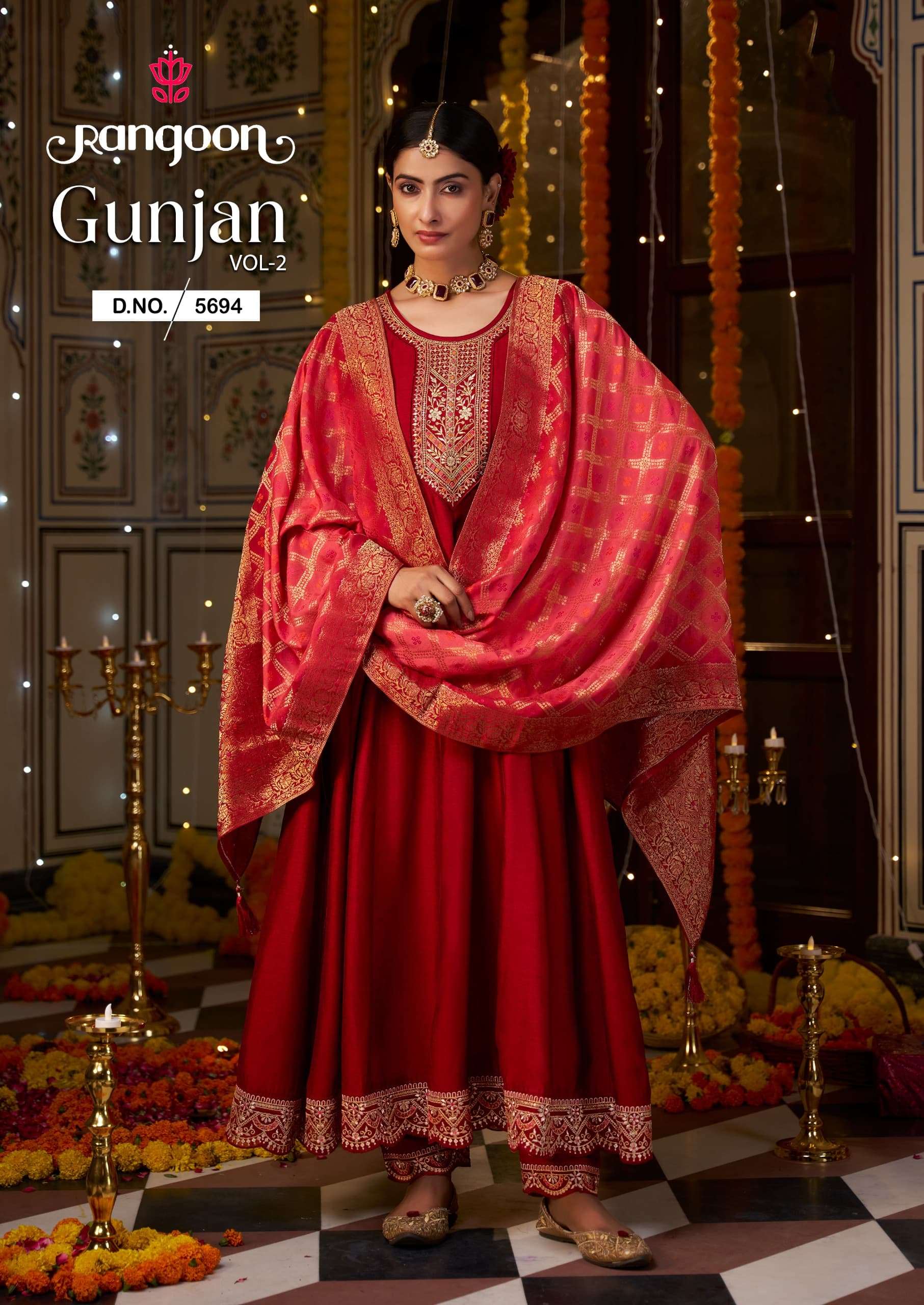 Rangoon Gunjan Vol 2 Anarkali Style Dress Catalog view 6