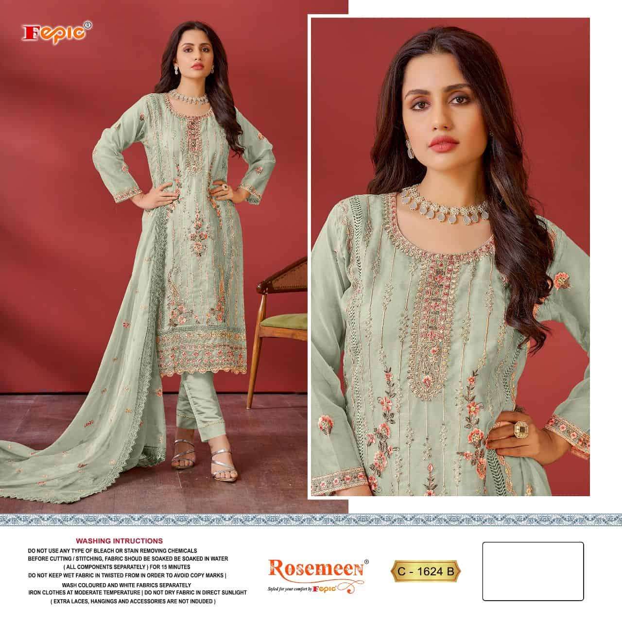 Fepic Rosemeen Organza Pakistani Salwar Suit view 3