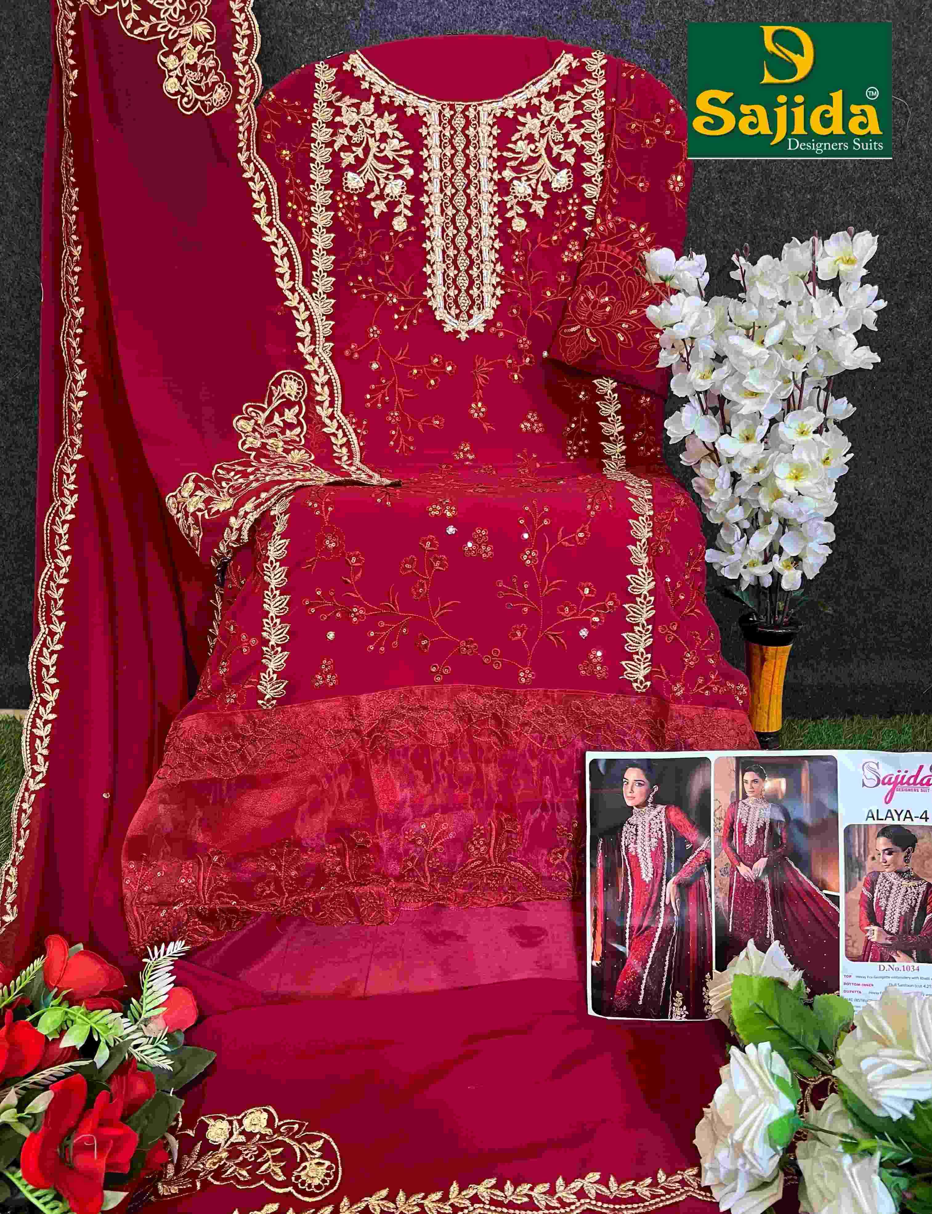Sajida Designer Suit Alaya Vol 4 Fancy Pakistani Suit Salwar view 6