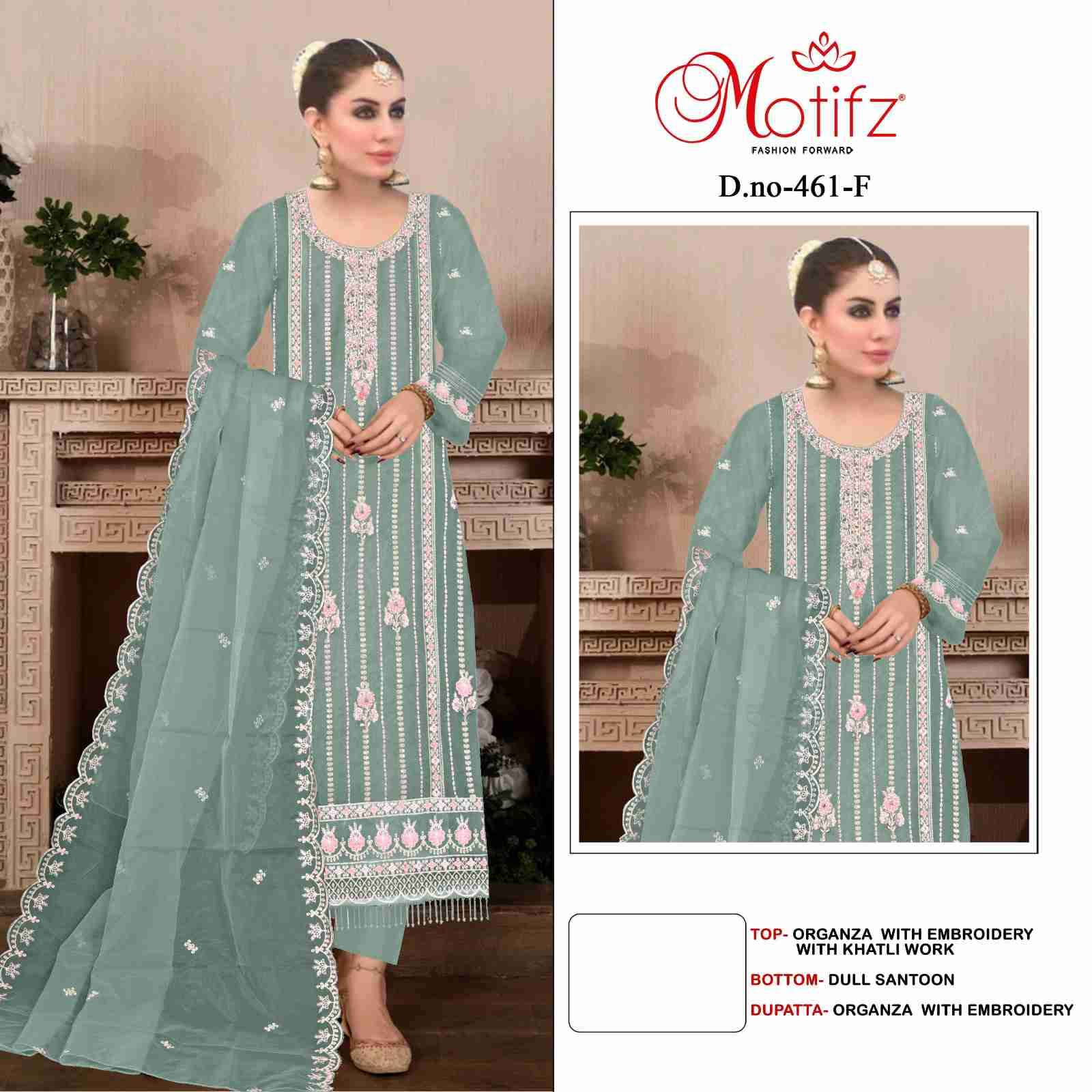 Motifz 461 Organza Straight Pakistani Suit