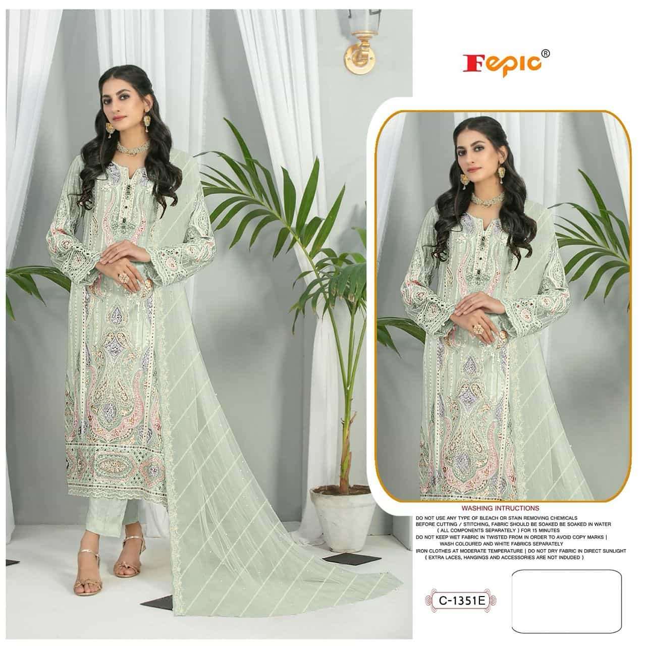 Fepic C 1351 Colors Festive Wear Style Latest Designer Pakistani Suit Exporters view 2