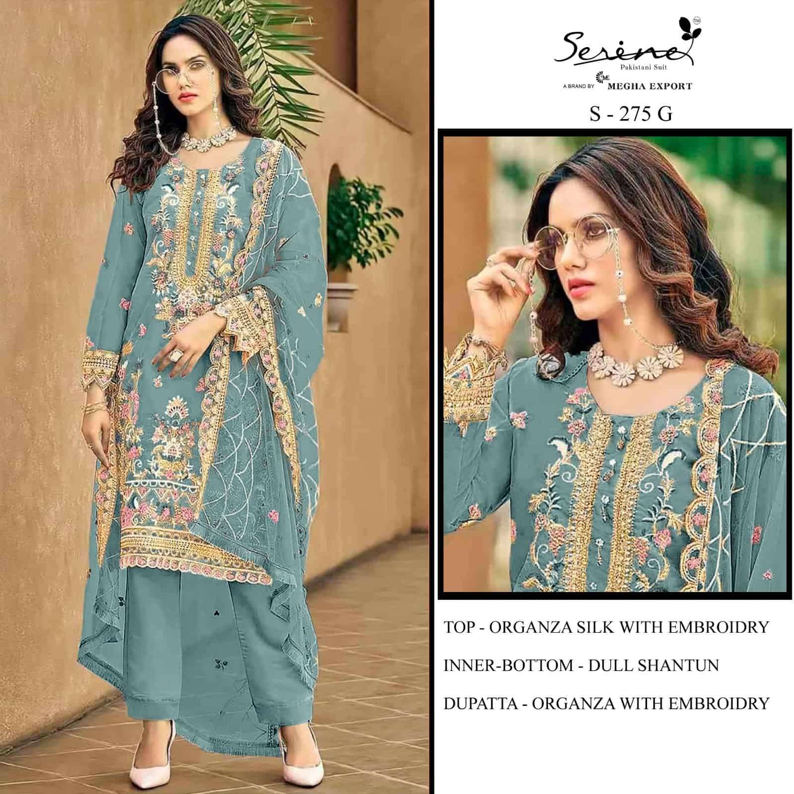 Serine S 275 C Organza Pakistani Salwar Suit Signature Style