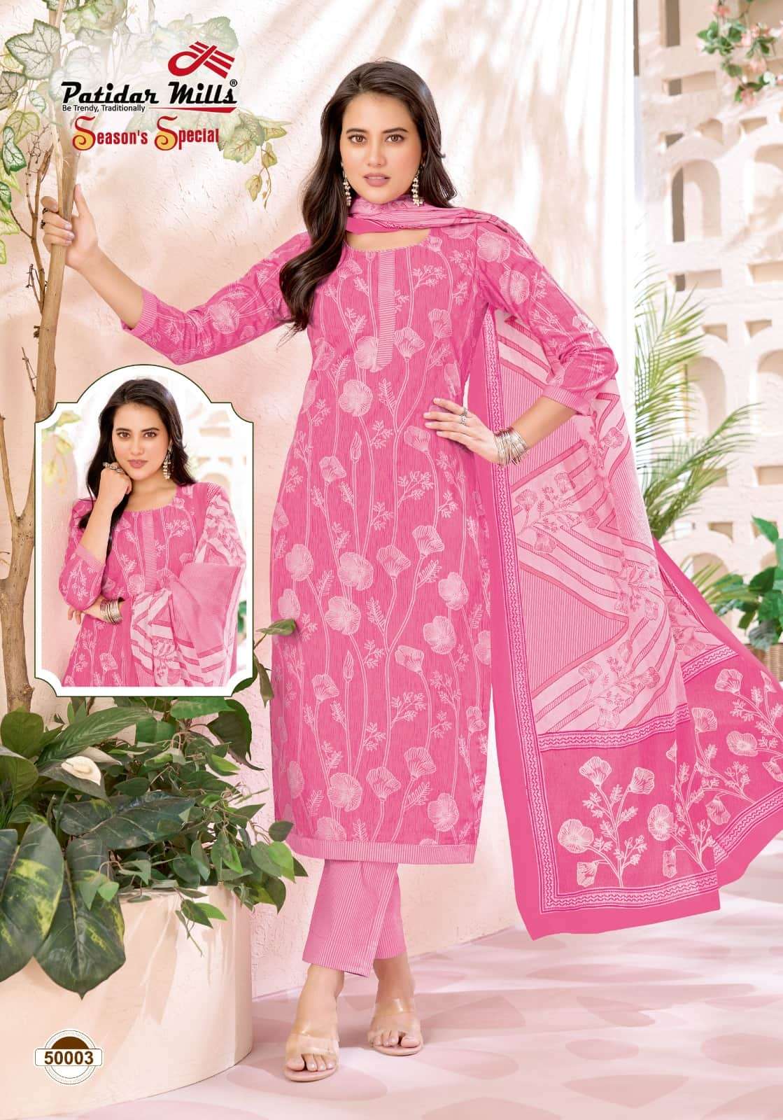 Patidar Mills Seasons Special Vol 50 Pure Cotton Unstitch Suit view 10