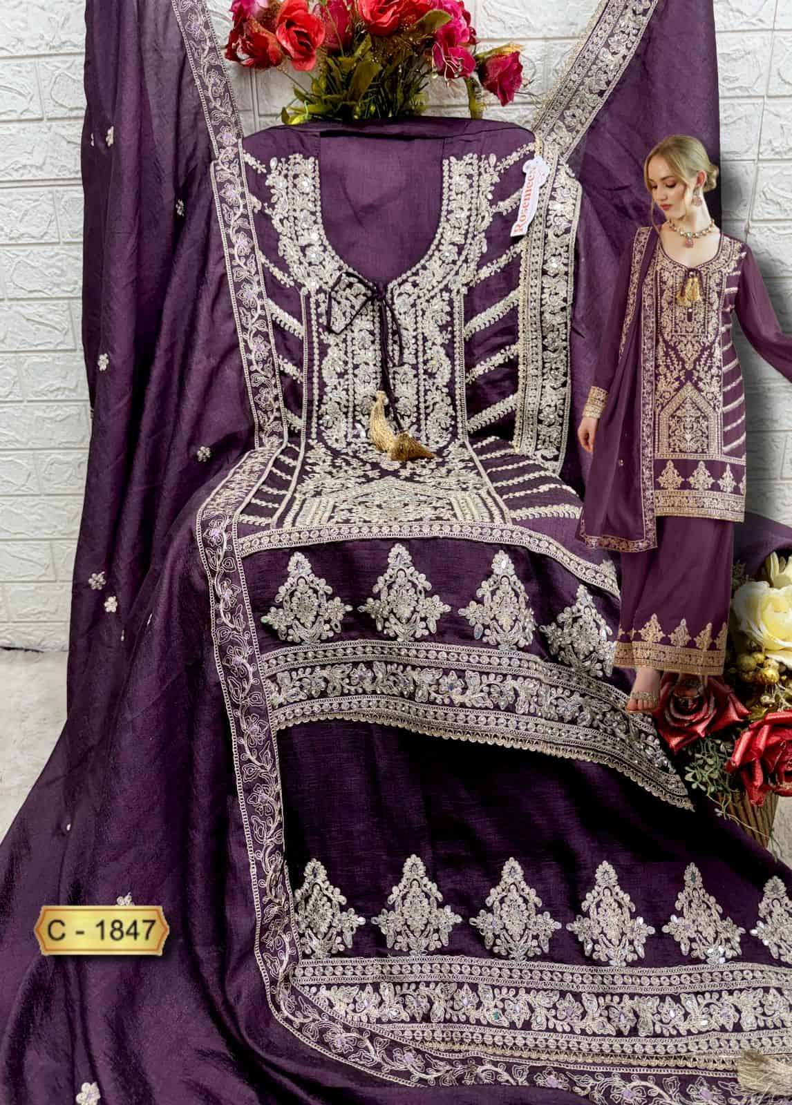 Fepic C 1847 Colors Pakistani Heavy Designer Style Salwar Kameez Wholesalers view 7