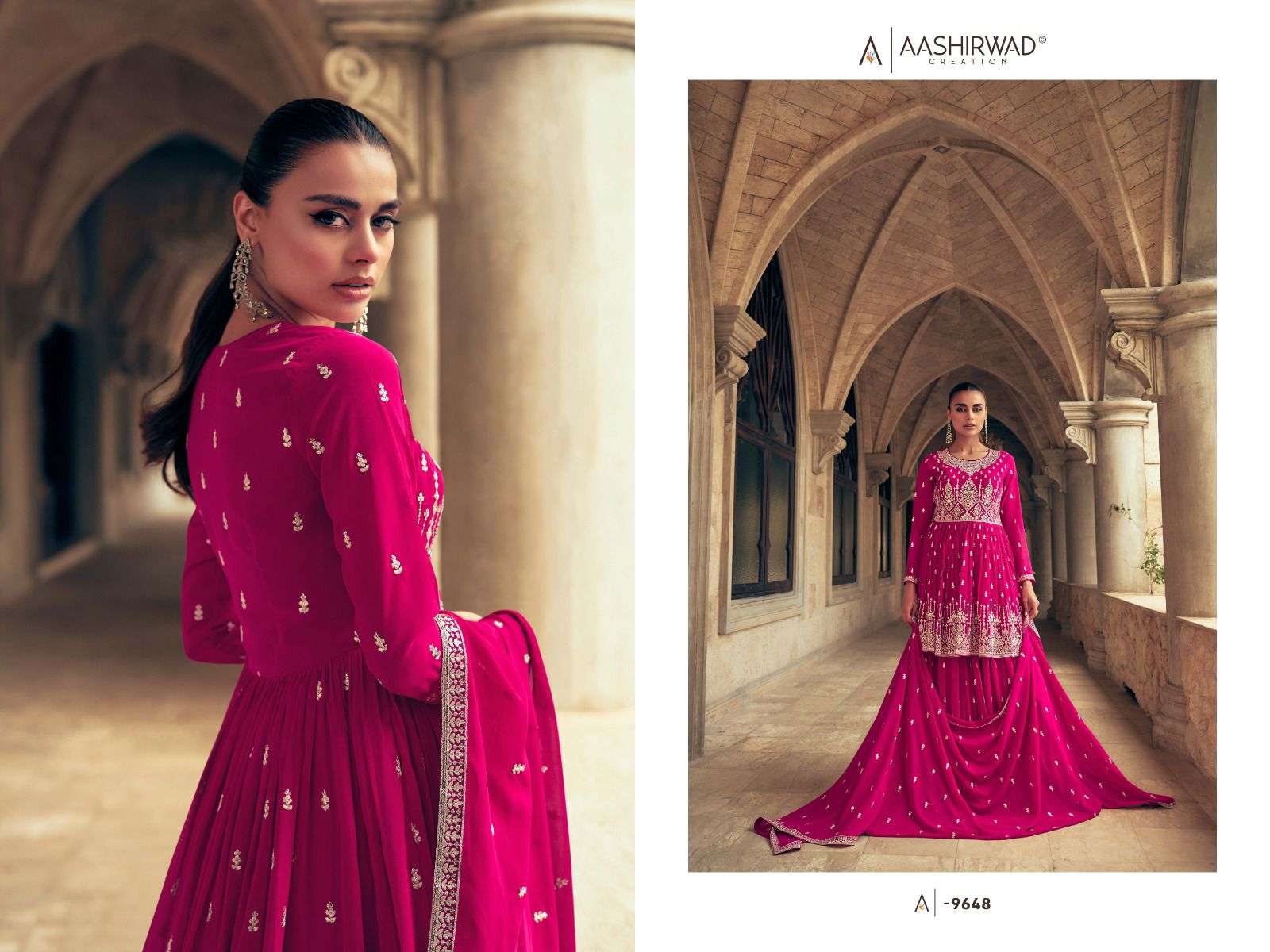 Aashirwad Gulkand Sadaf Wedding Wear Lehenga Style Designer Dress view 7