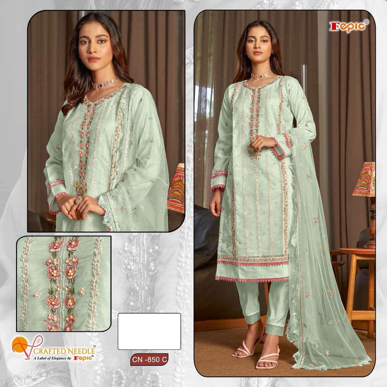 Crafted Needle CN 850 By Fepic Festive Wear Designer Readymade Pakistani Collection view 3