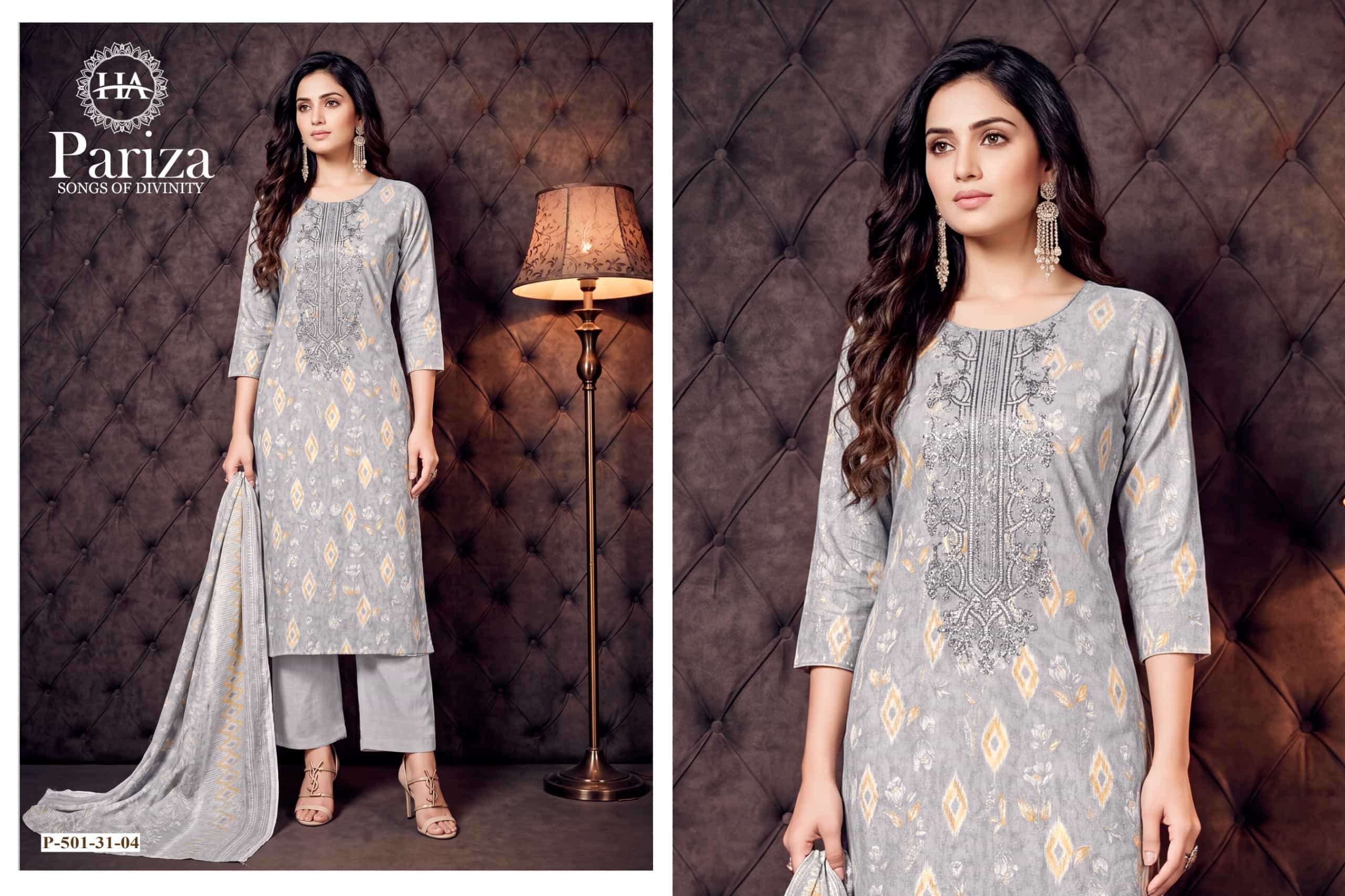 Harshit Pariza Unstitch Cotton Ladies Dess view 6