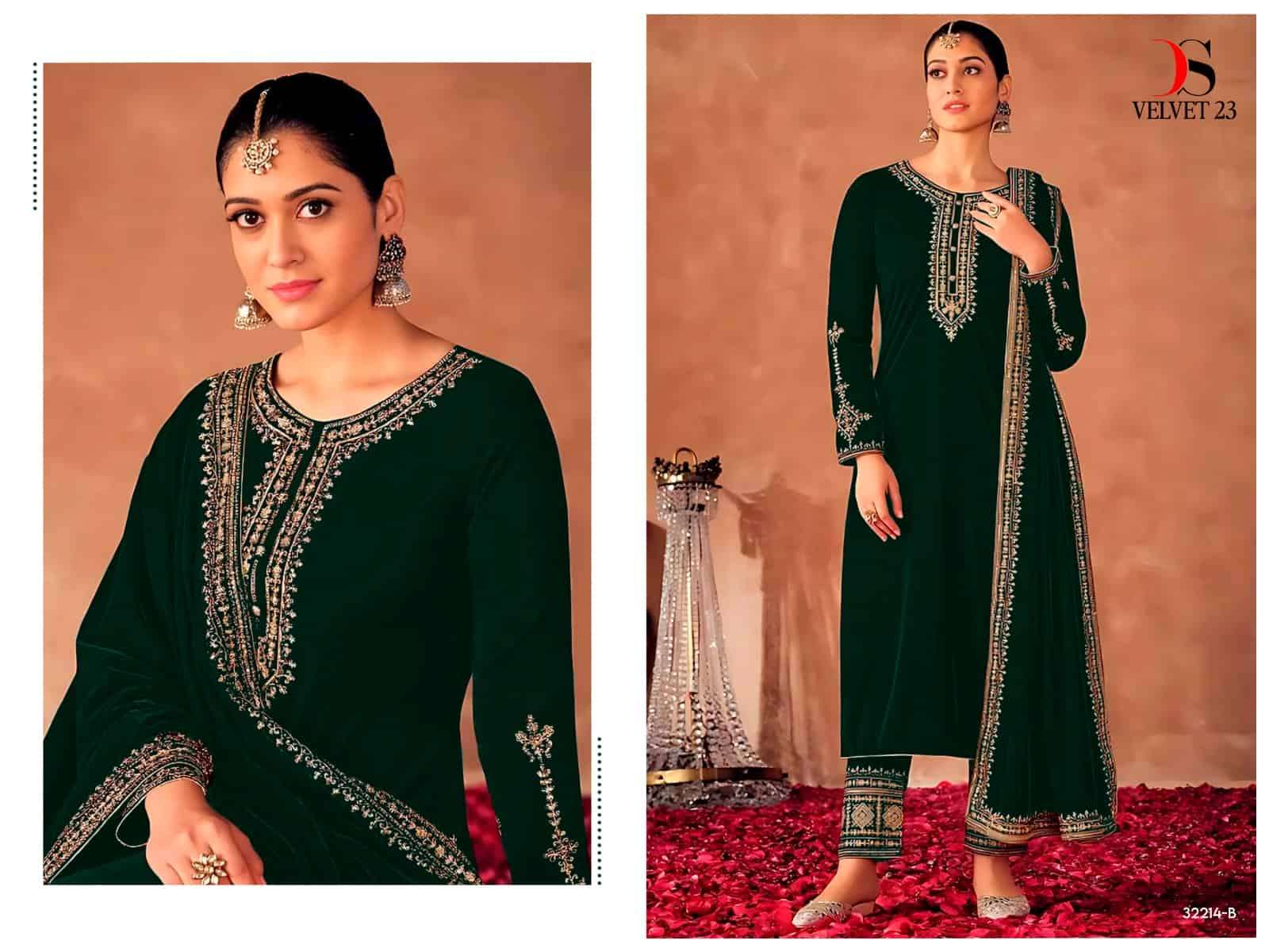 Deepsy Velvet Embroidered Pakistani Suit view 2