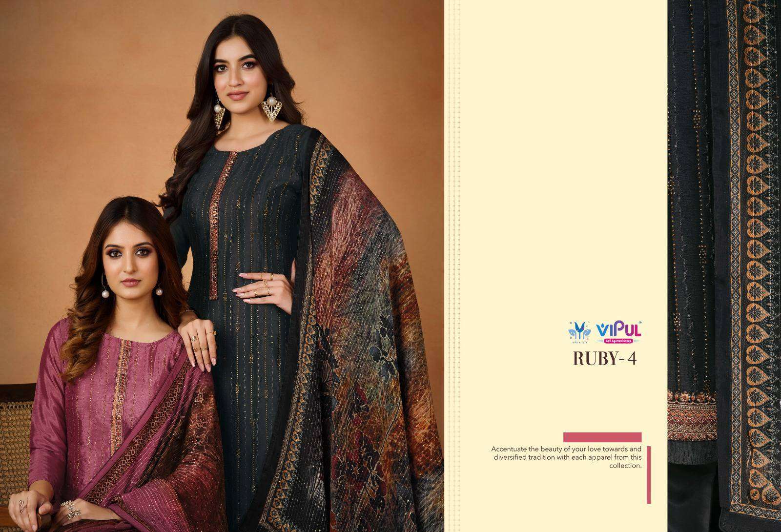 Vipul Ruby Vol 4 Fancy Straight Designs Festive Wear Dress Catalog Exporter view 16