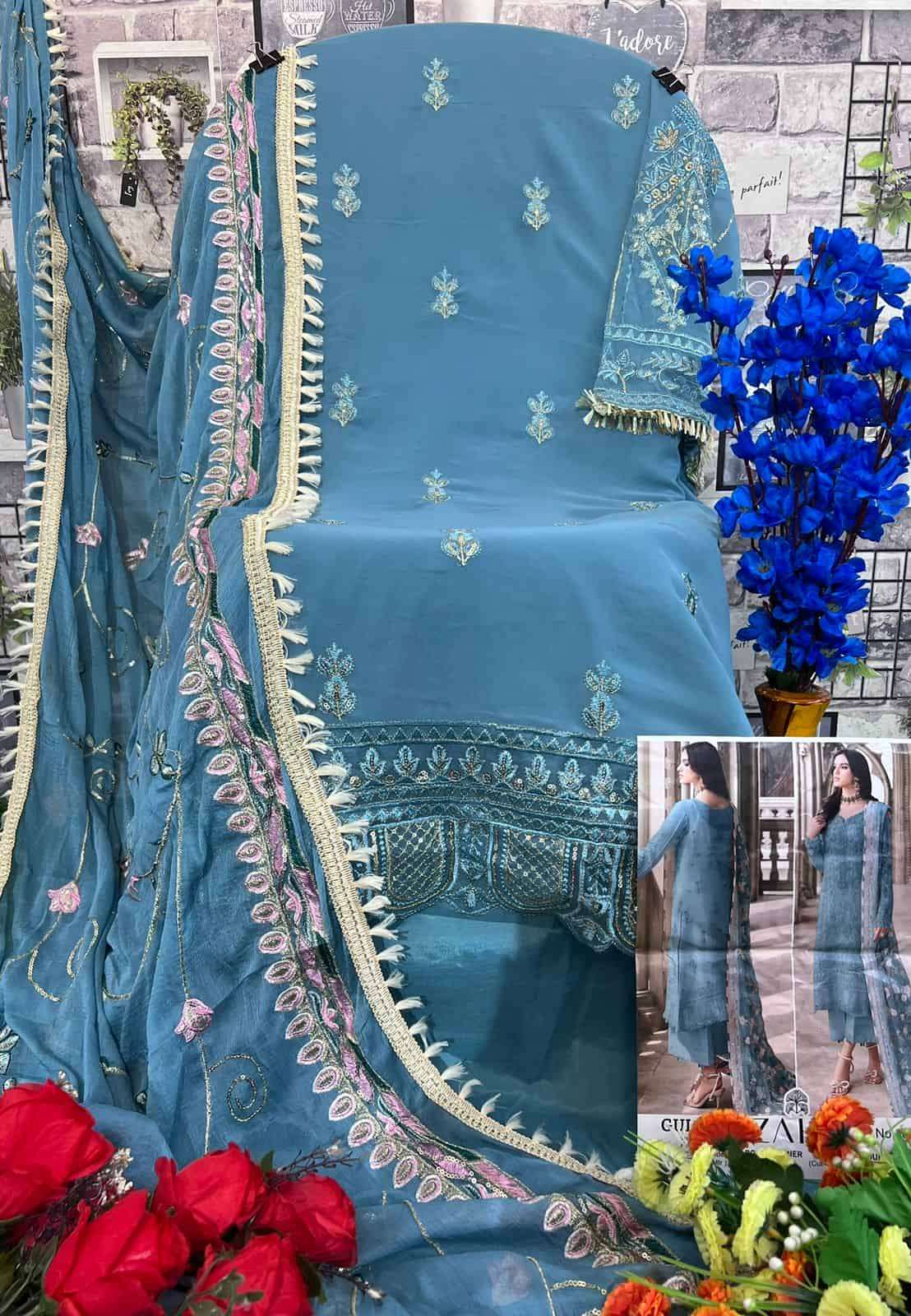 Zaha 10145-A Pakistani Designer Salwar Suit view 3