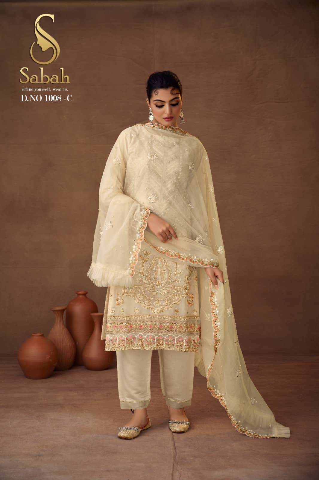 FK Fashion Hub Sabah Riya Exclusive organza readymade Suit view 7