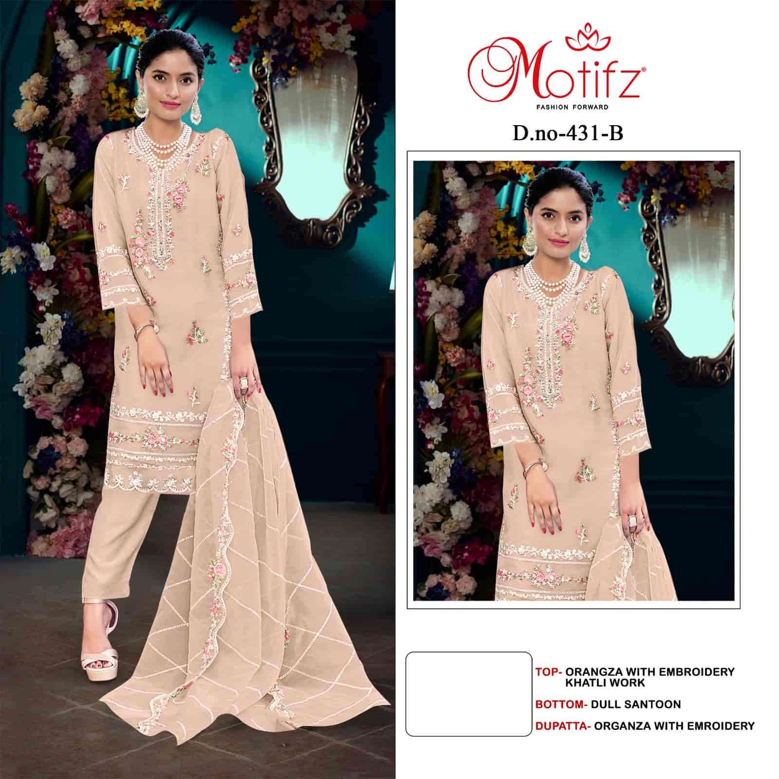 Motifz 431 Colors Pakistani Festive Wear Style Designer Salwar Suit Wholesalers