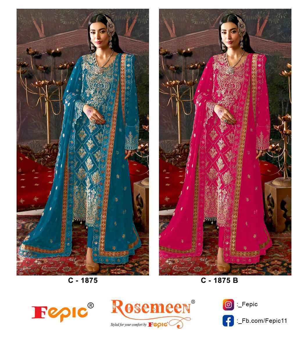 Fepic C 1875 Colors Designer Pakistani Dress Catalog Wholesales view 5