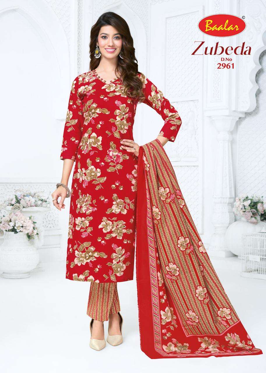 Baalar Zubeda Vol 29 Pure Cotton Unstitch Suit Catalog view 14
