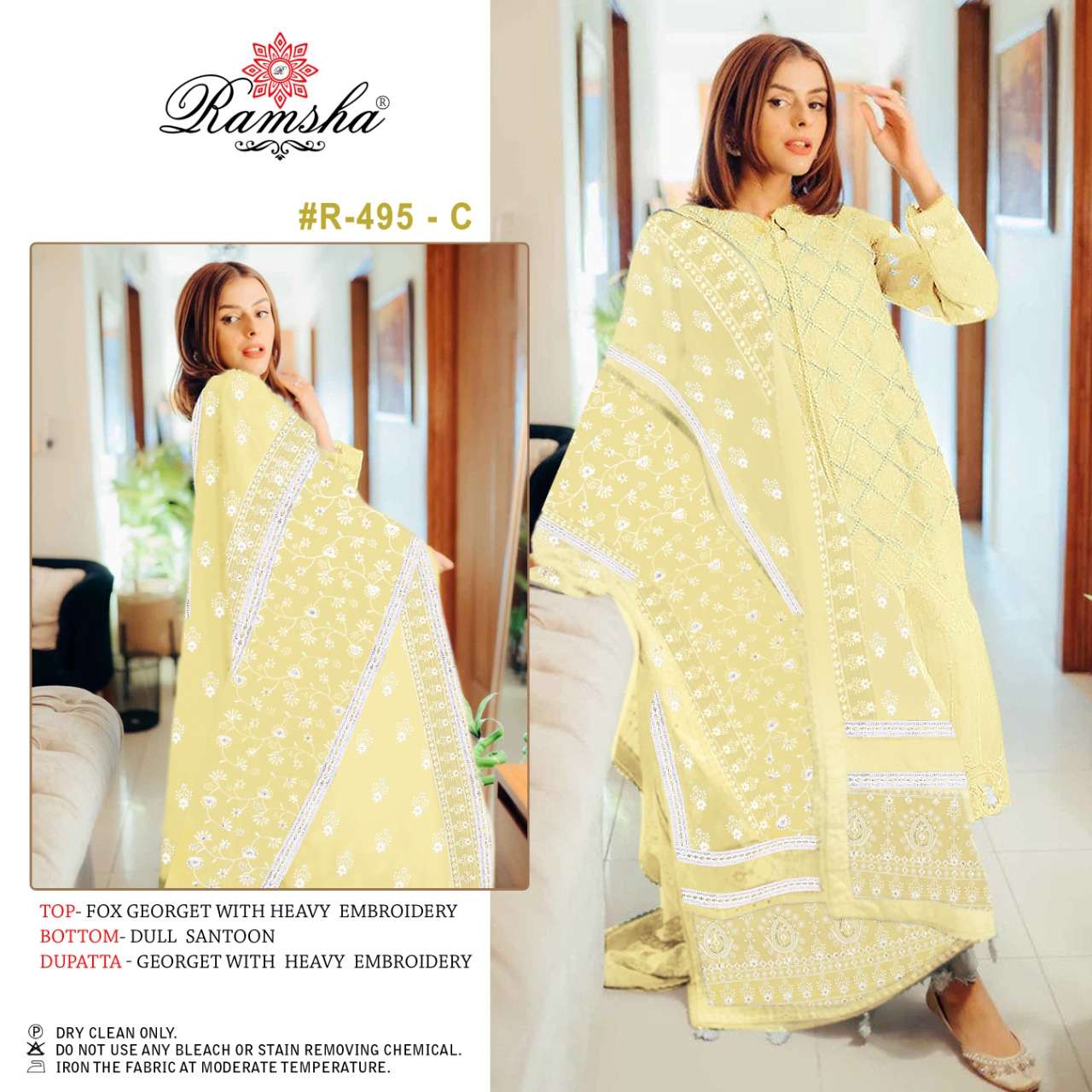 Ramsha R 495 Colors Georgette Pakistani Salwar Suit view 4