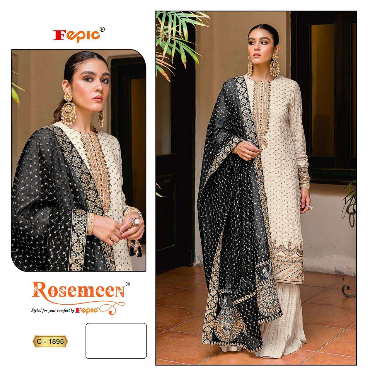 Fepic C 1895 Colors Pakistani Designer Georgette Suit view 2