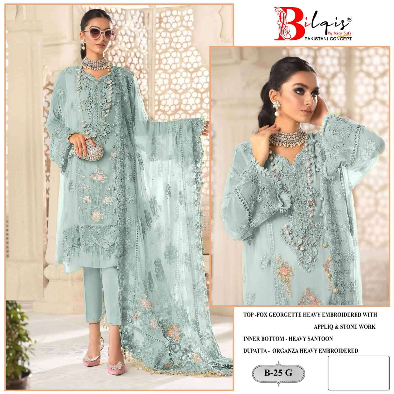 Bilqis B 25 Colors Festive Wear Style Designer Embroidered Salwar Suit Wholesalers view 3