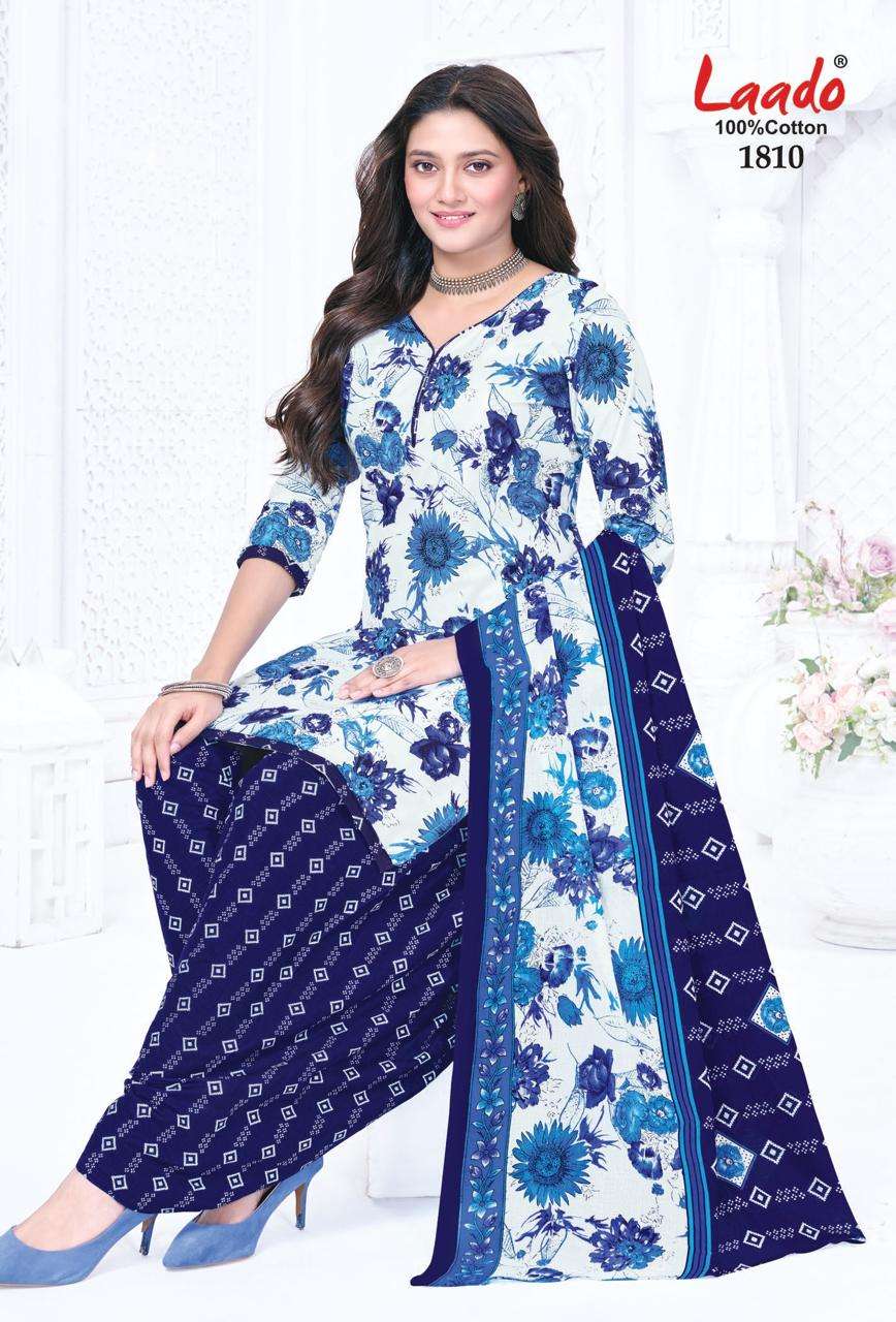 Laado Nadiya Patiyala Vol 18 Printed Cotton Dress view 3