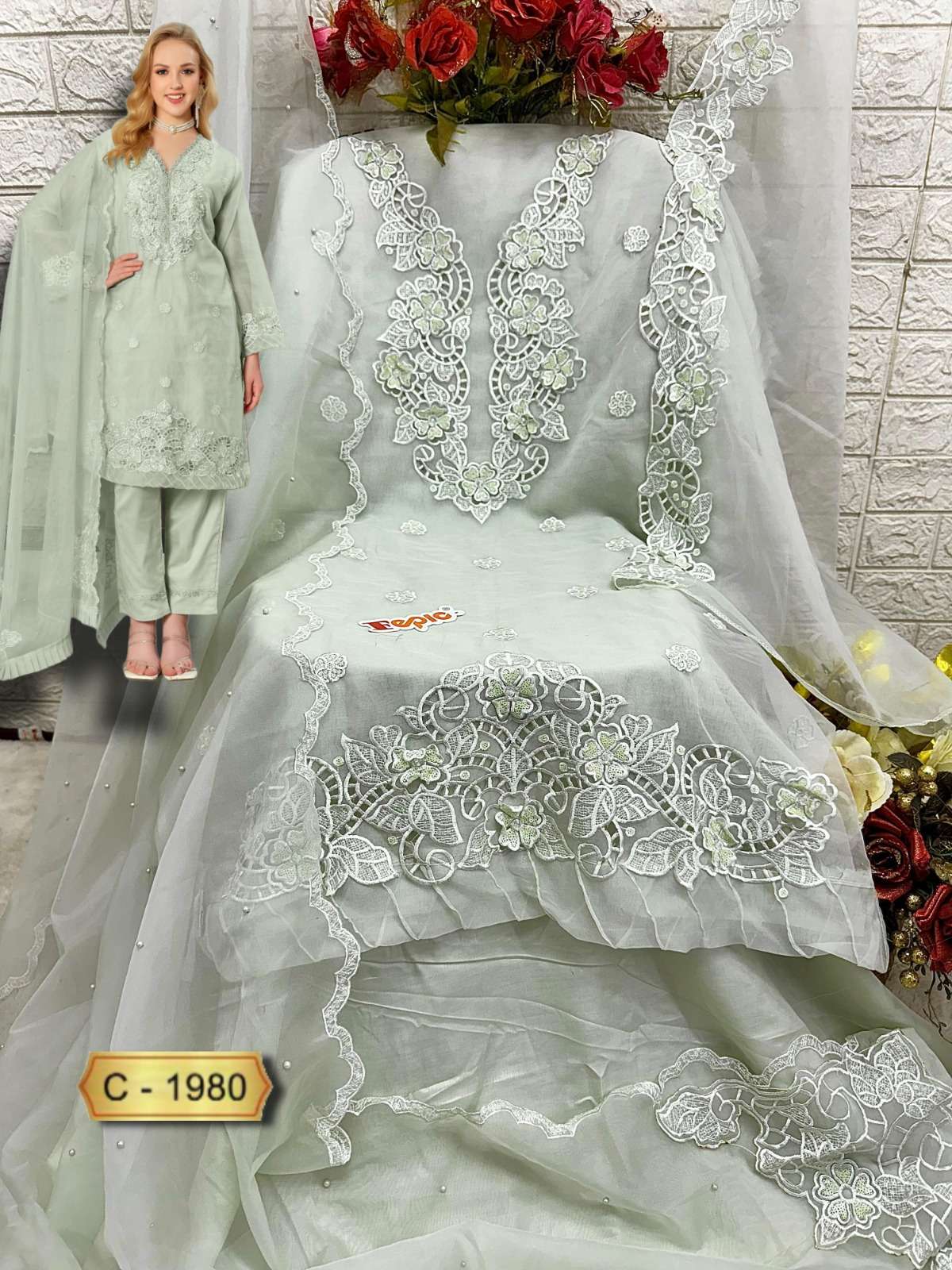 Fepic C 1980 Colors Pakistani Salwar Kameez Catolog view 4