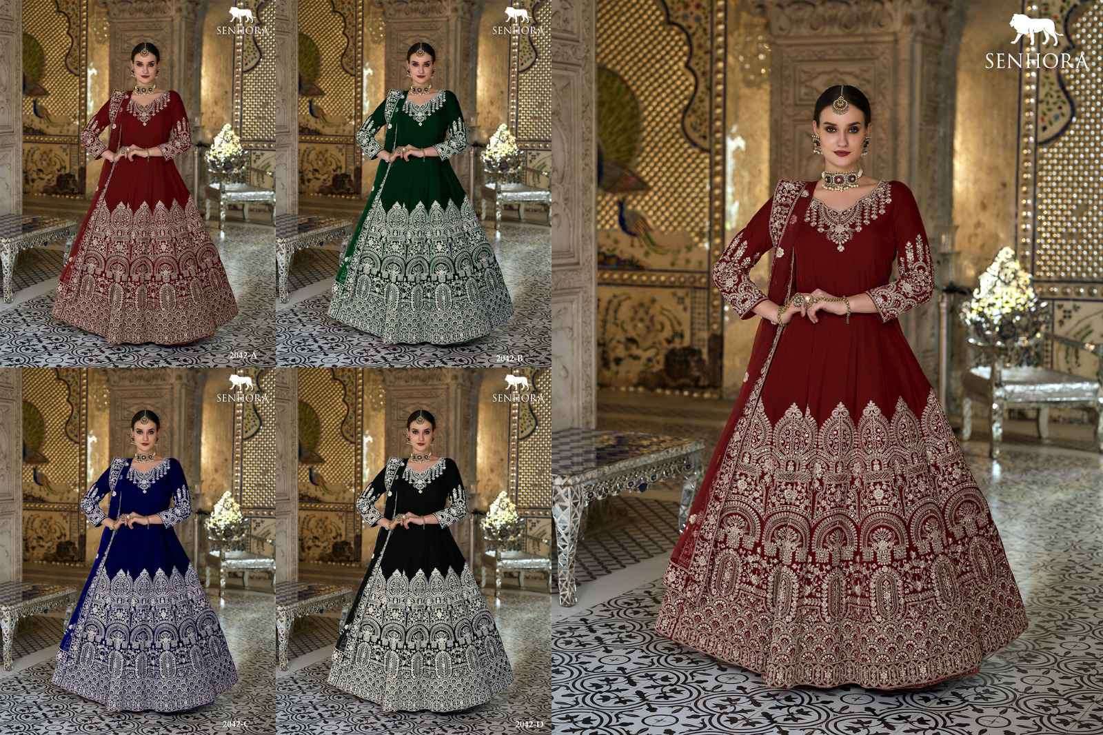 Senhora Dulhan Vol 32 Heavy Designer Velvet Bridal Wear Gown view 16