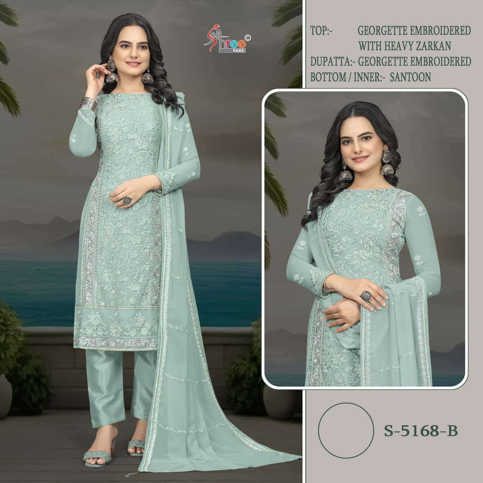 Shree Fabs S 5168 Colors Pakistani Style Designer Georgette Suit Wholesalers view 4
