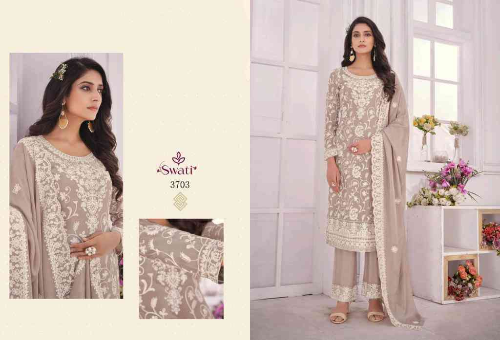 Swagat Swati 3701 To 3706 Festive Wear Straight Salwar Suit New Collection view 8