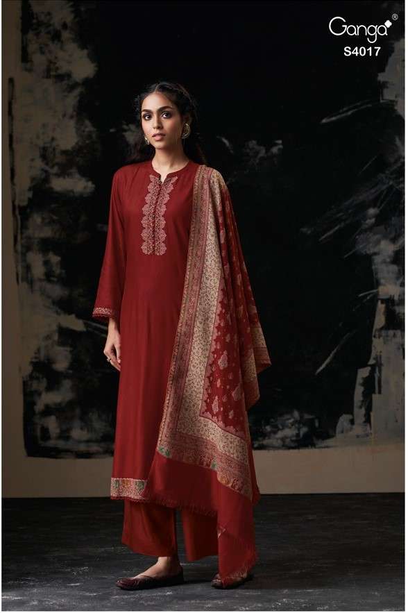 Ganga Tanyra 4017 Pashmina Winter Suit view 2