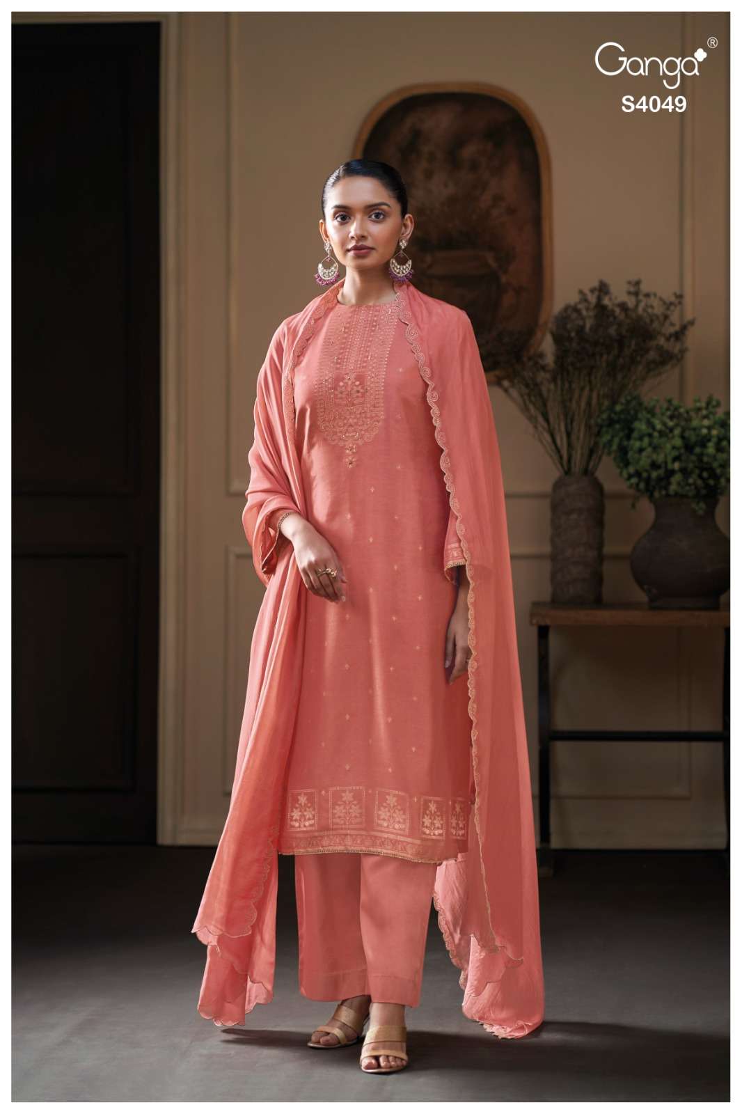 Ganga Fashion Luciana 4049 Pure Russian Silk Premium Designs Suits view 2