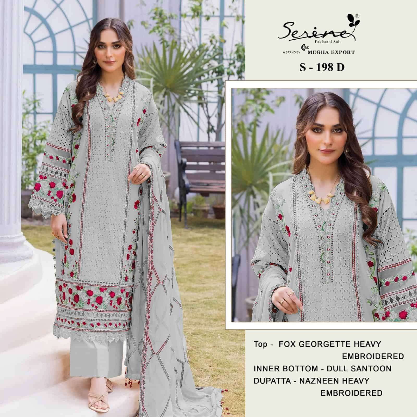 Serine S 198 Colors Pakistani Style Heavy Designer Festive Wear Salwar Suit view 3