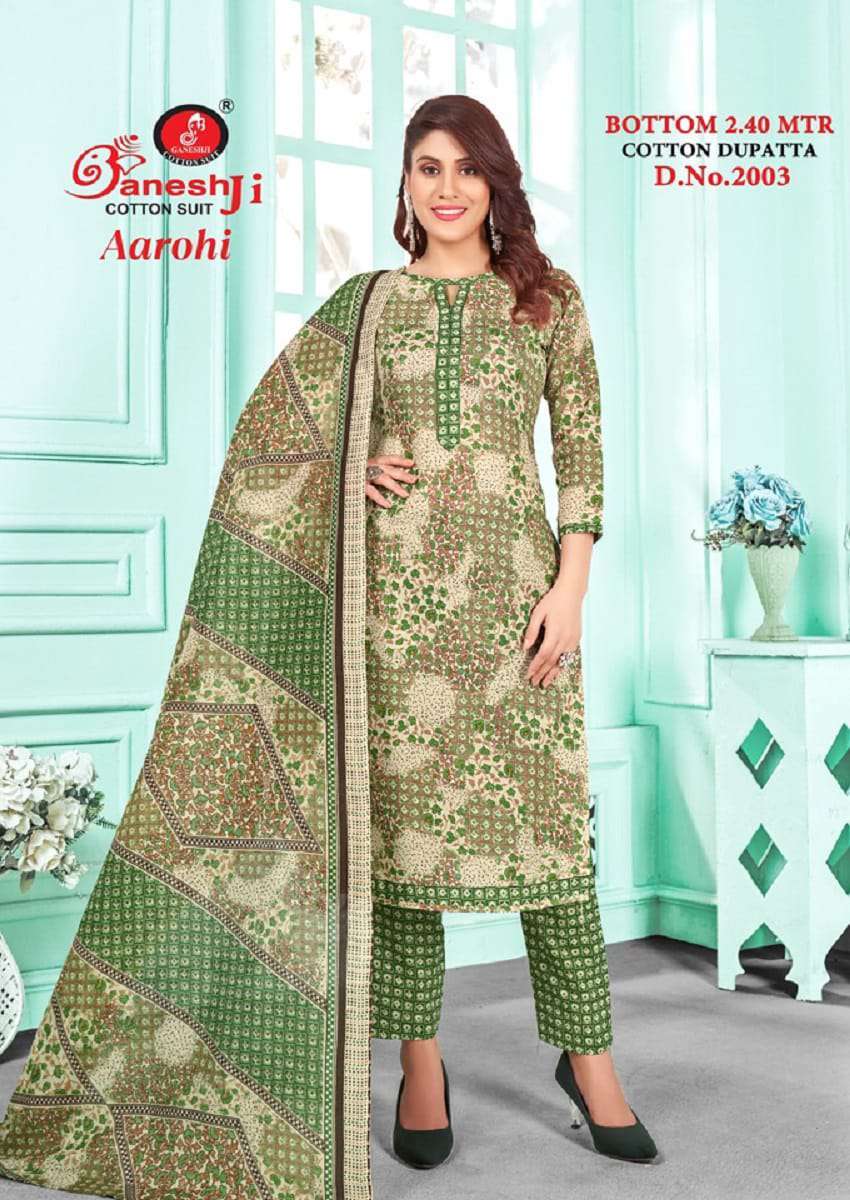 Ganeshji Aarohi Vol 2 Daily Wear Printed Heavy Cotton Dress Material view 9