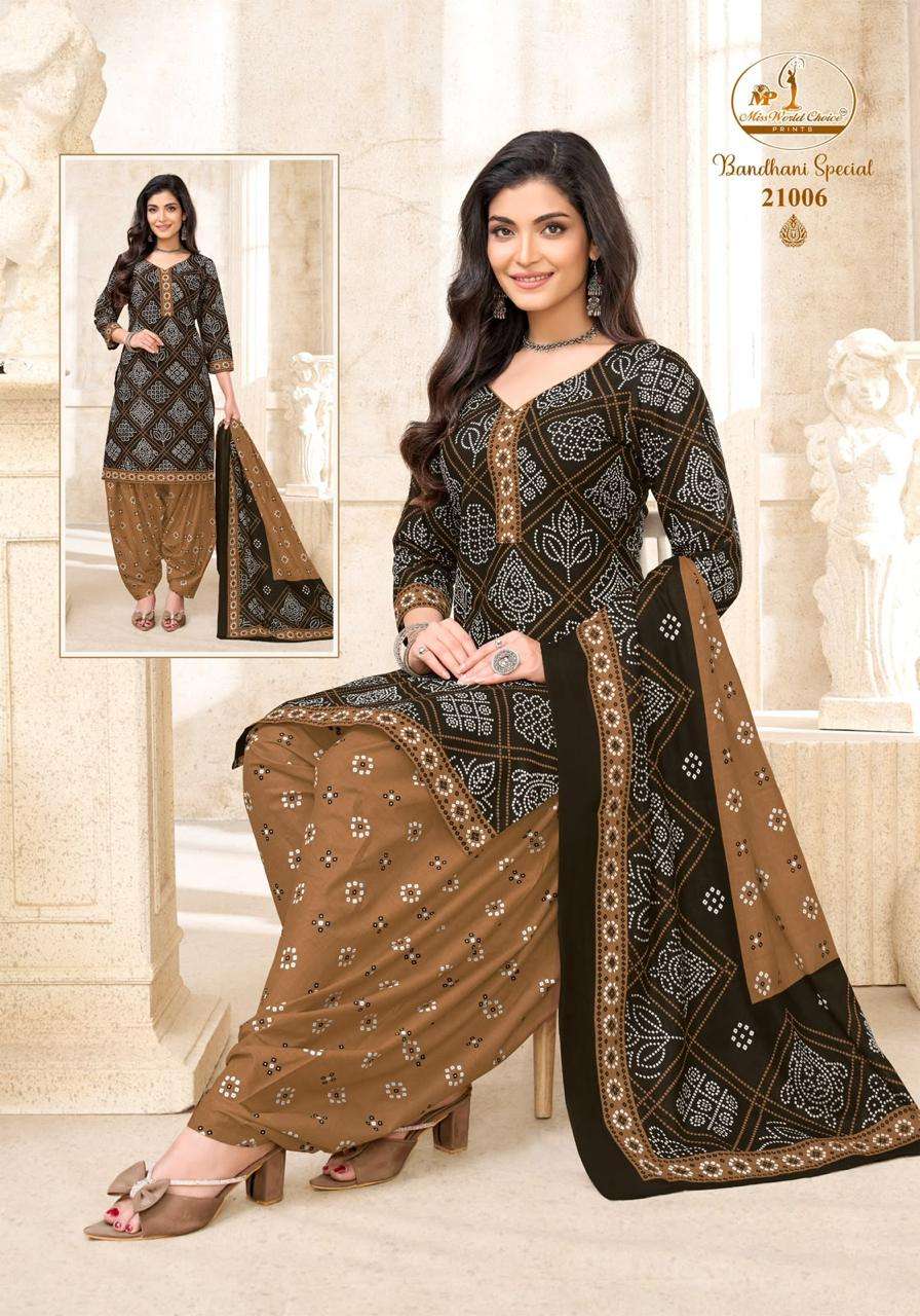 Miss World Choice Pure Cotton Bandhani Suit view 8