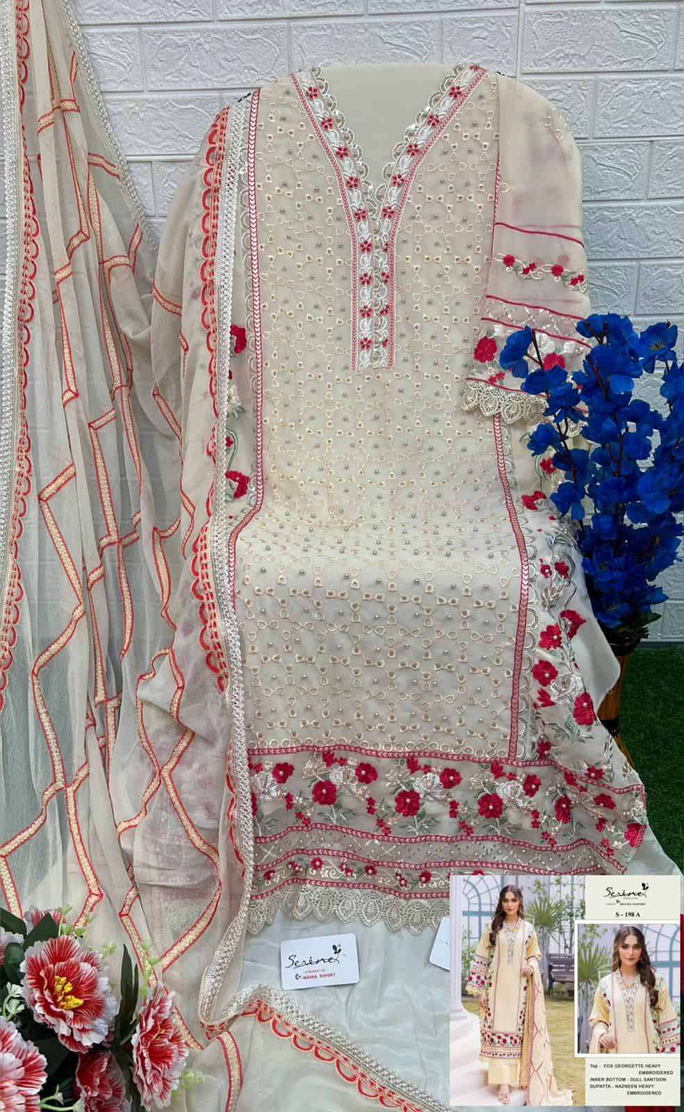 Serine S 198 Colors Pakistani Style Heavy Designer Festive Wear Salwar Suit view 6