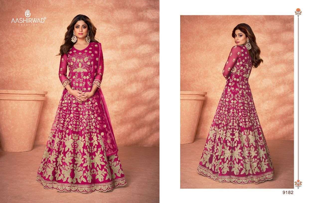 Aashirwad Morni Exclusive Designer Work Anarkali Dress New Collection view 5