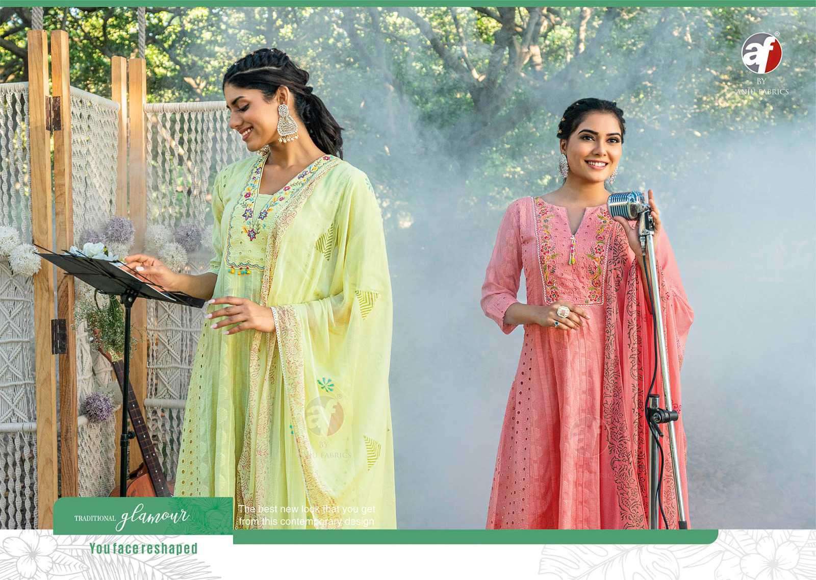 Af Stock Out Rhythm By Anju Fabrics Festive Designs Anarkali Style 3 Piece Pair Catalog view 7