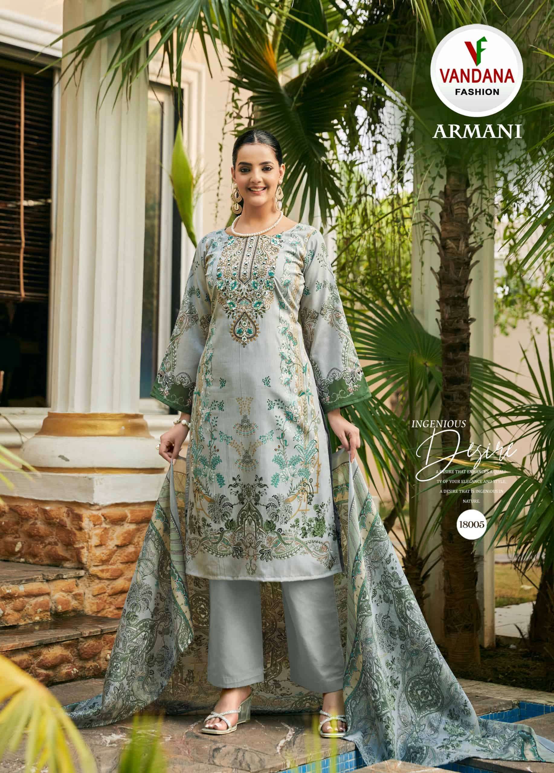 Vandana Fashion Armani Vol 18 Fancy Cotton Dress Catalog view 6