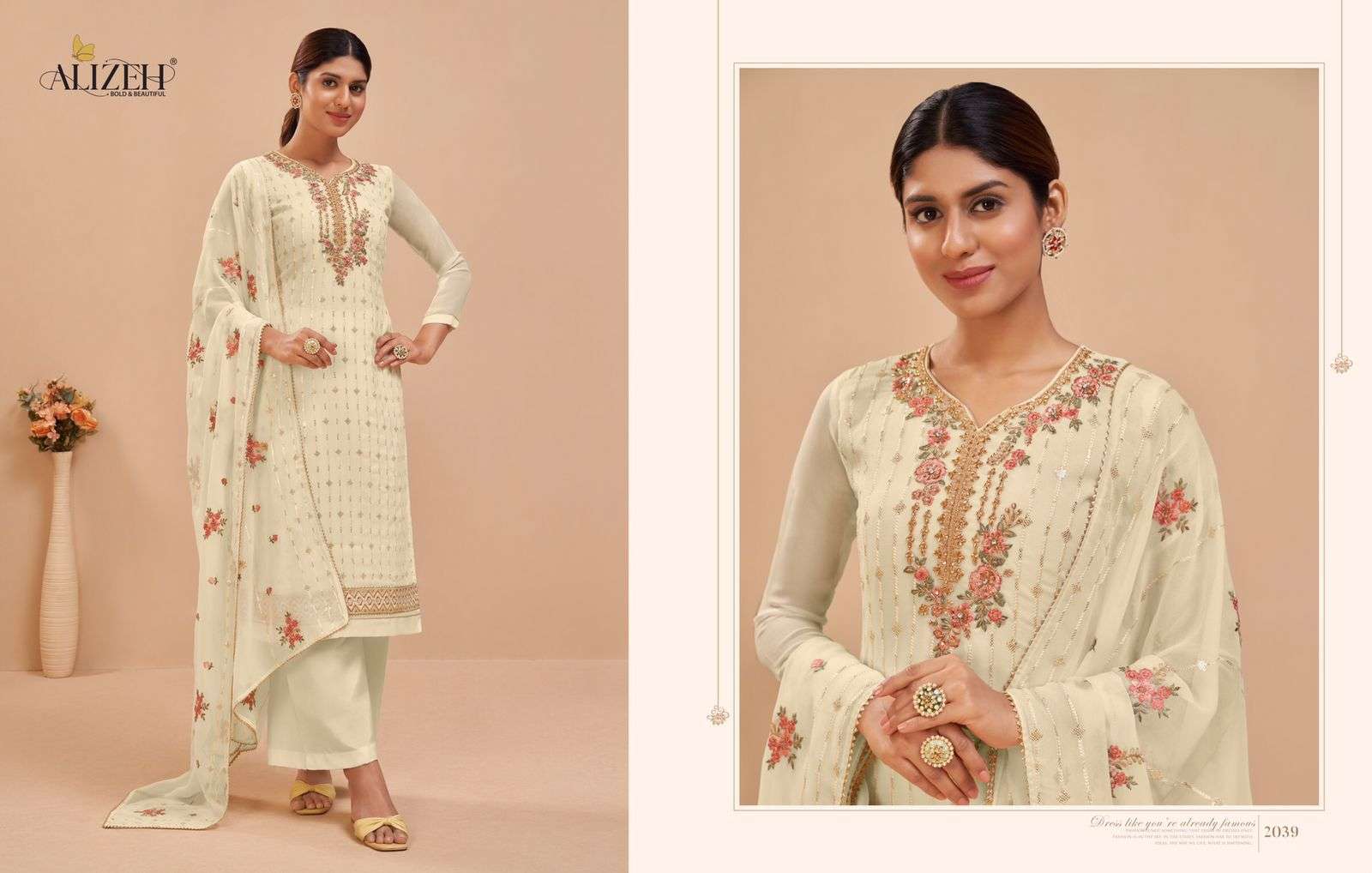 Alizeh Murad Vol 6 Party Wear Straight Suit Catalog Suppllier view 2