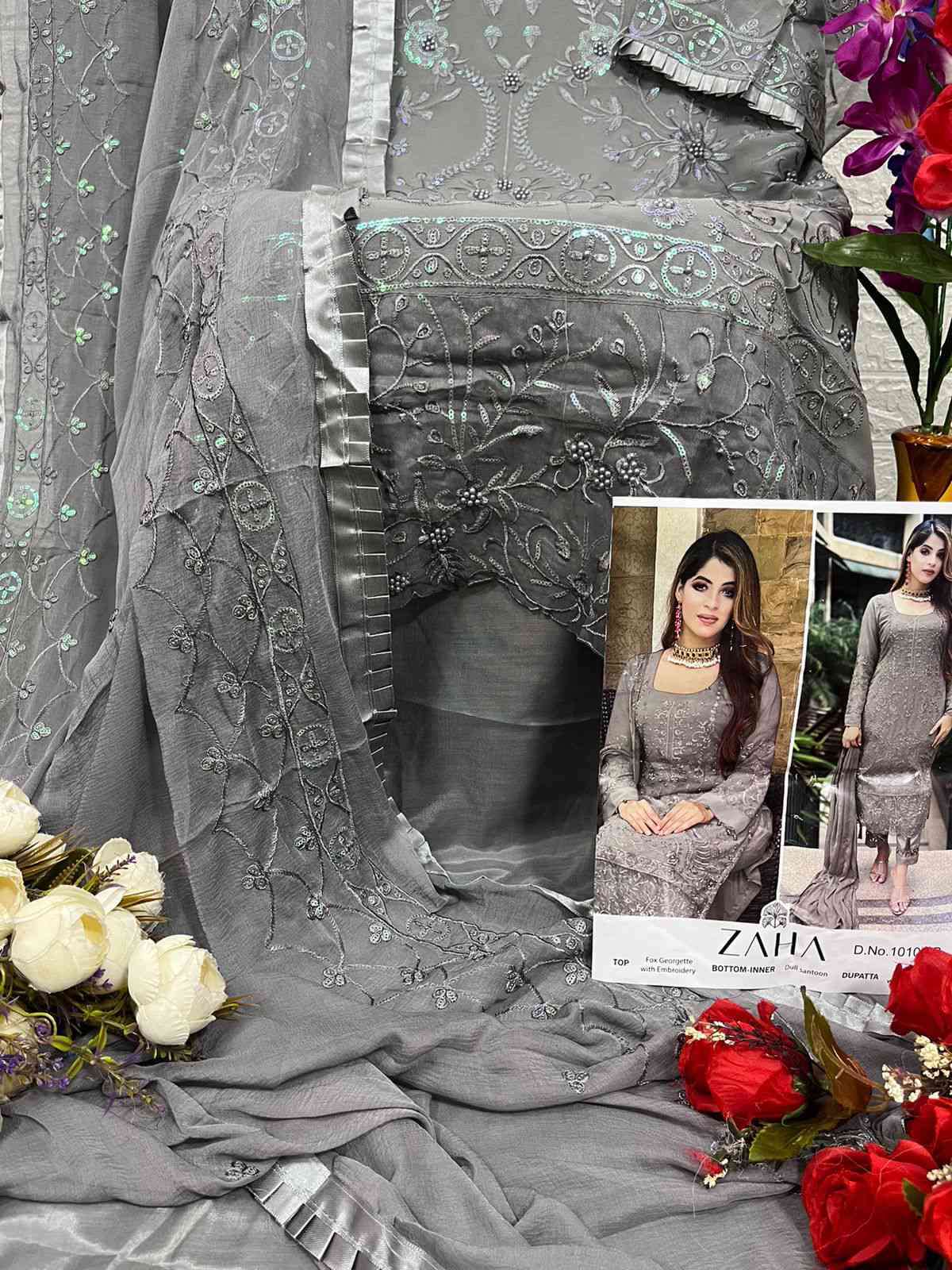 Zaha Saadia Vol 1 Heavy Work Pakistani Salwar Suit view 9