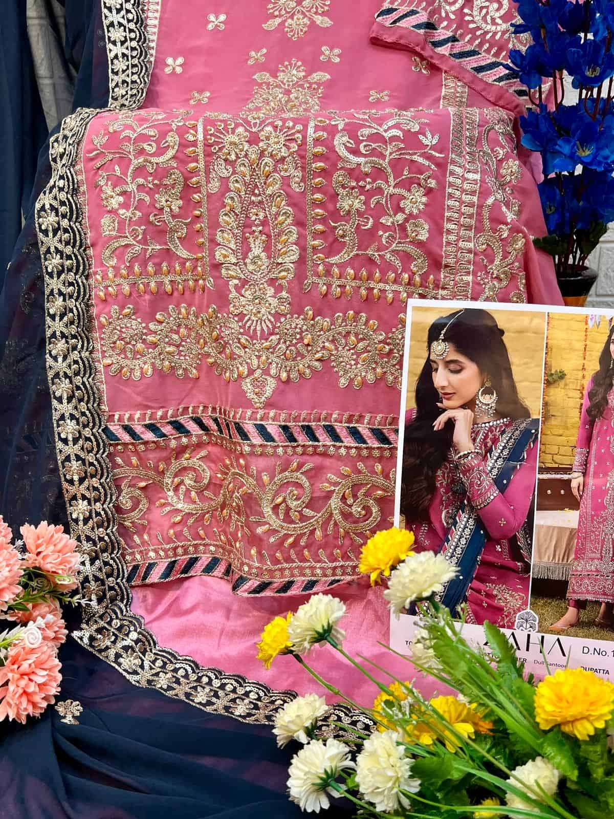 Zaha 10277 Georgette Designer Pakistani Salwar Kameez view 2