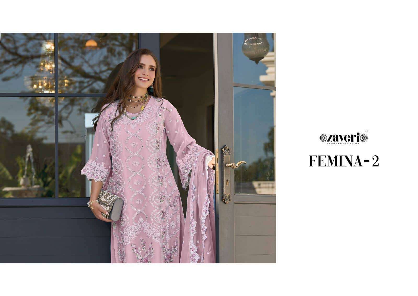 Zaveri Femina Vol 2 Colors Edition 2 Designer Readymade Kurti Bottom Dupatta Collection view 3