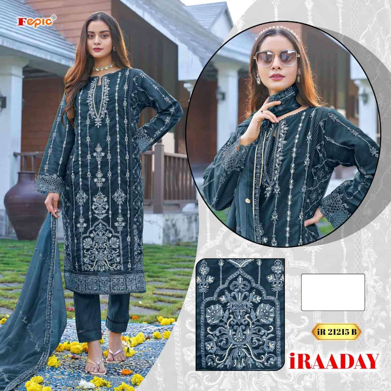 Fepic IR 21215 Colors Pakistani Style Designer Organza Suit Wholesalers view 2