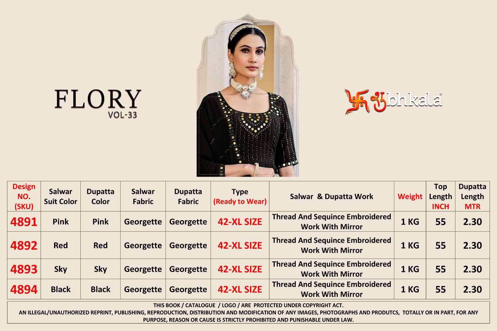 Shubhkala Flory Vol 33 Party Wear Stylish Designer Dress view 14