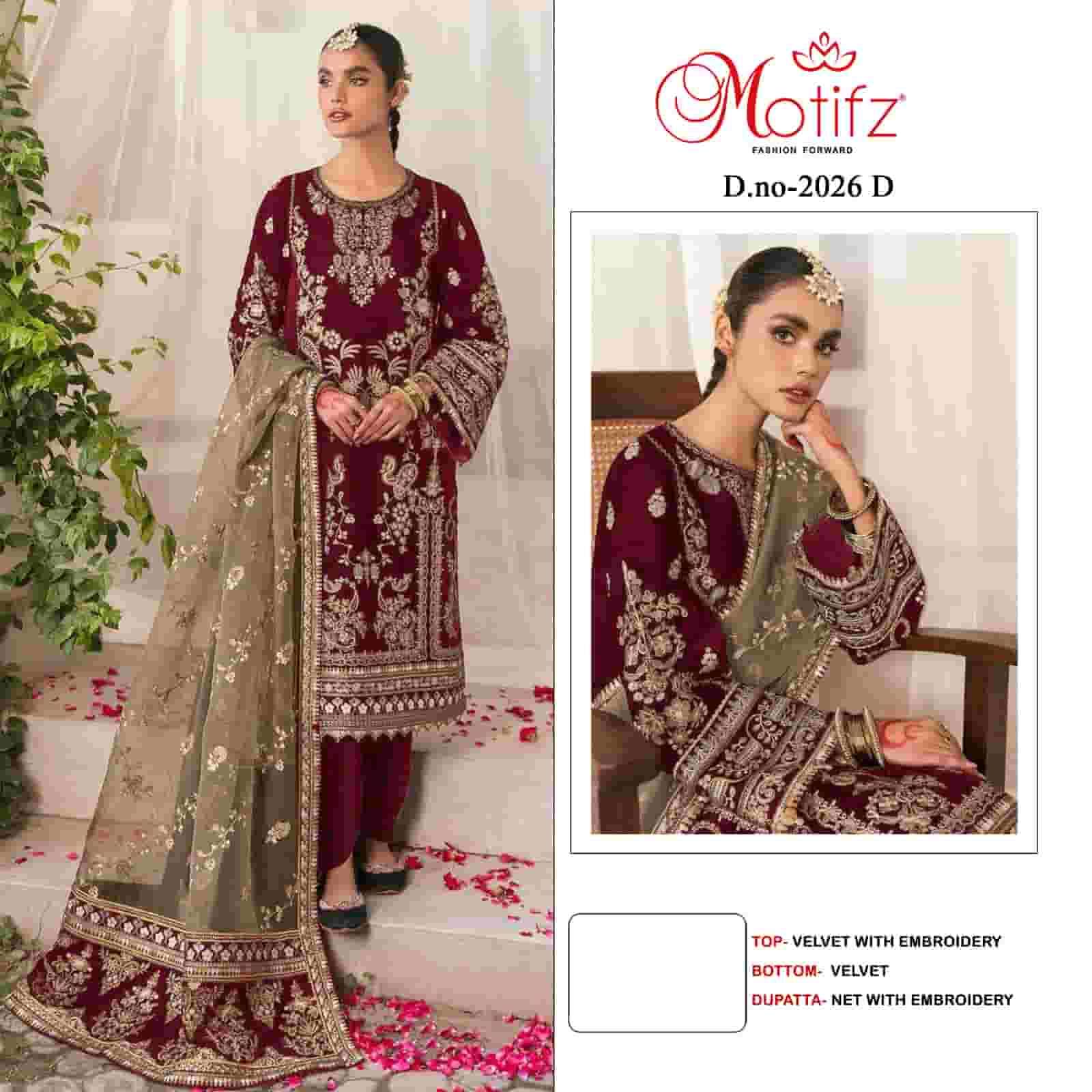 Motifz 2026 Colors Exclusive Designer Style Pakistani Velvet Salwar Suit Wholesalers view 4
