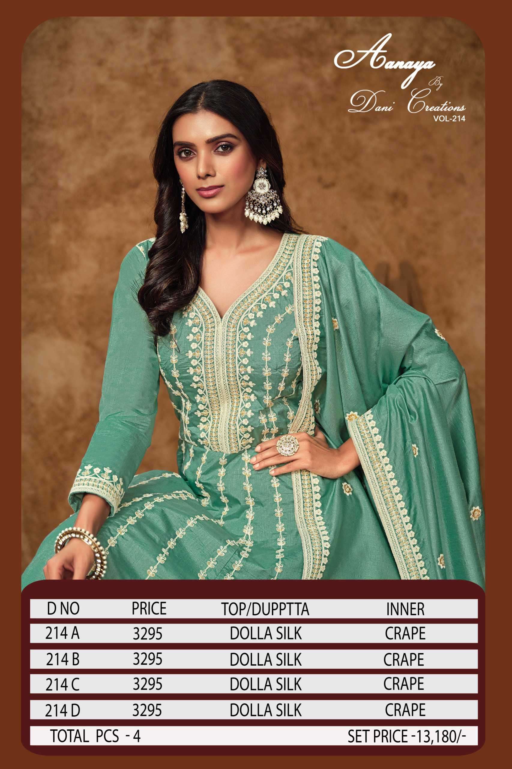 Aanaya Vol 214 Dola Silk Gown view 9